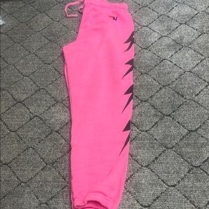 Aviator Nation Pink Zigzag Sweatpants